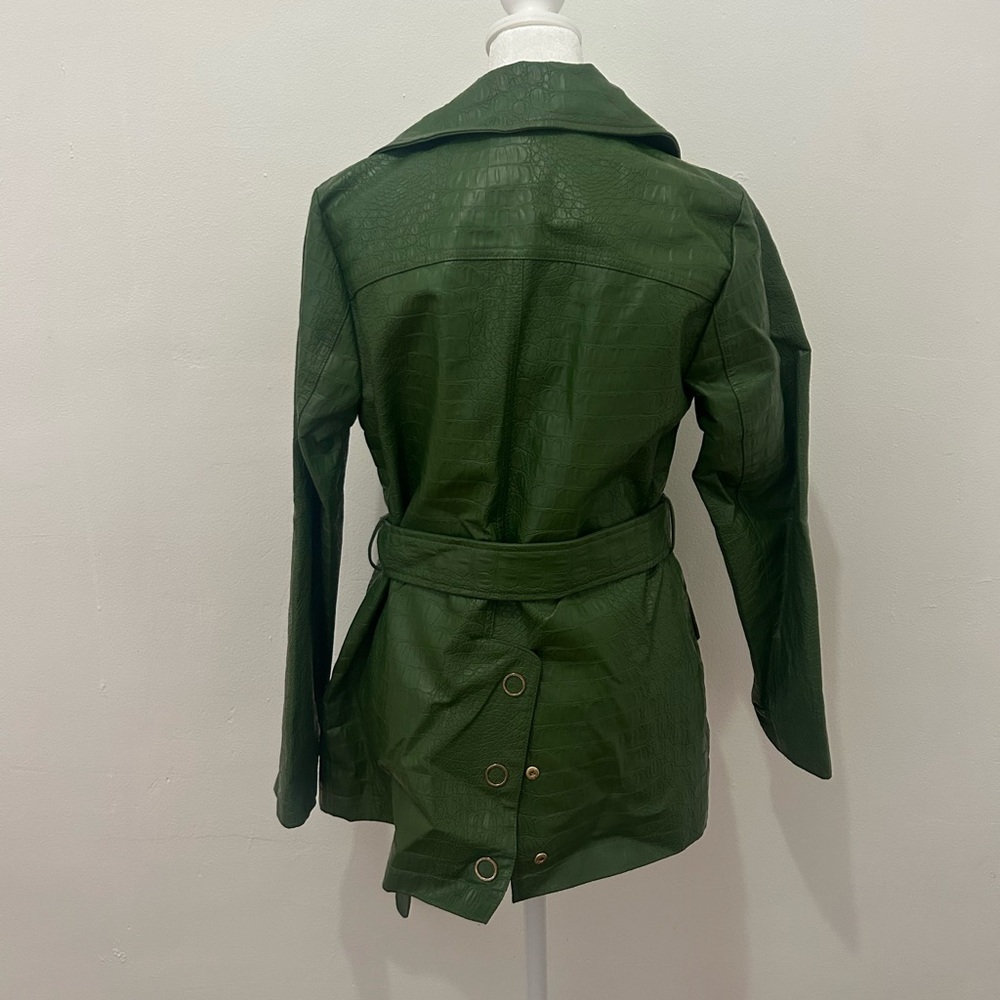 House of Sunny green leather jacket.